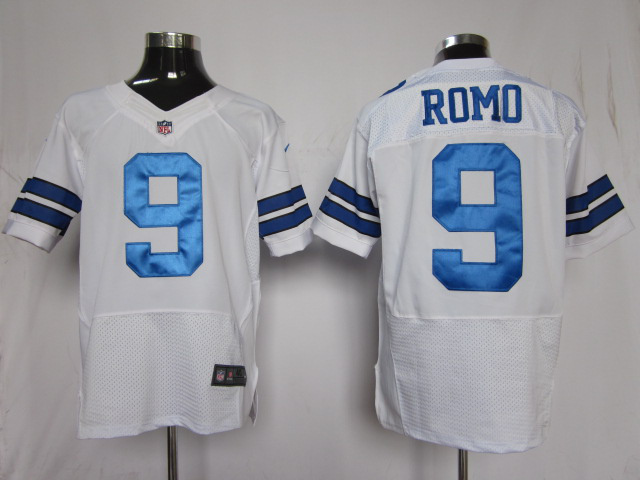 Dallas Cowboys 9 Romo White Nike Elite Jersey